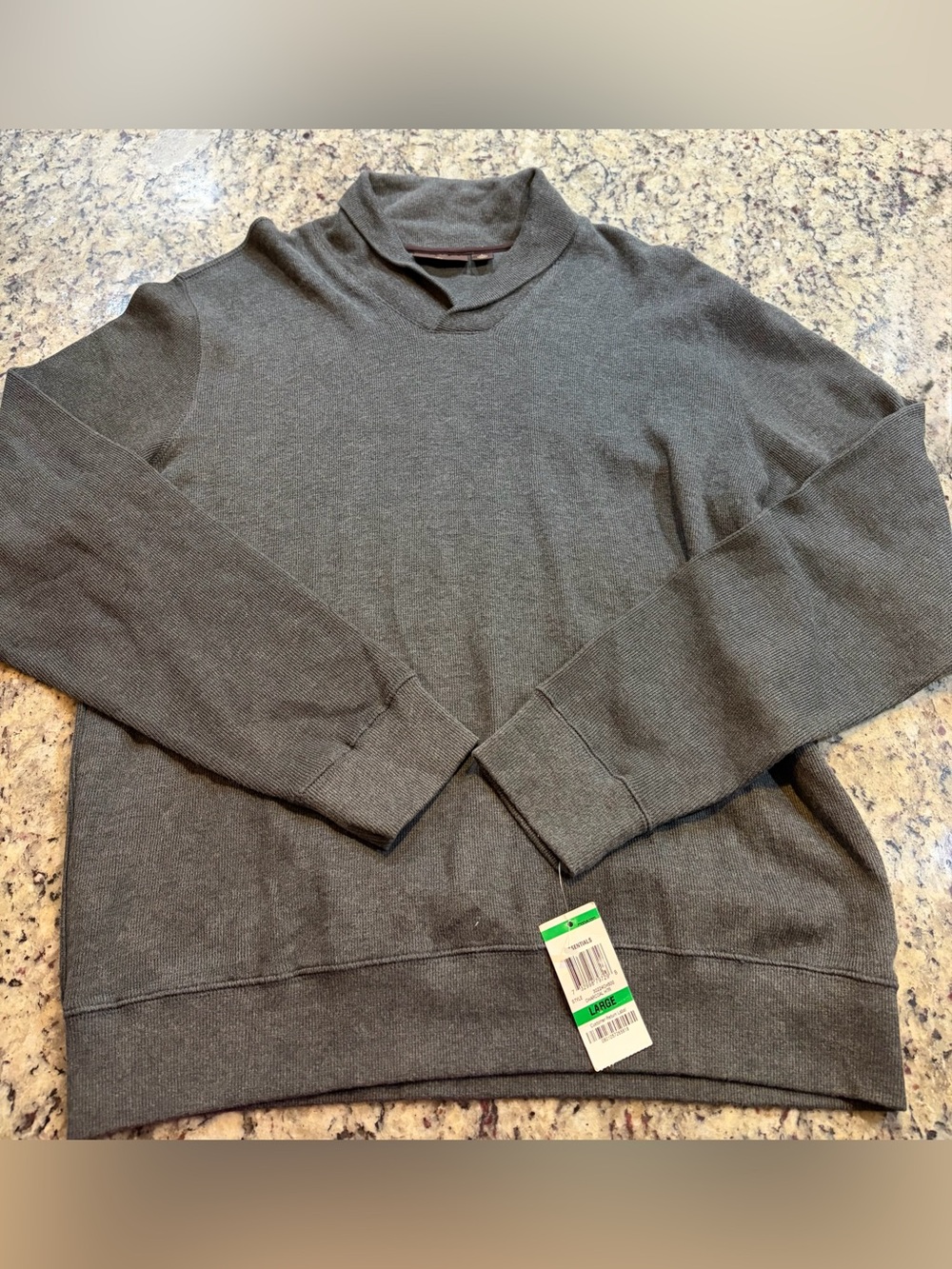 Tasso Elba Men's Mock Neck Sweater in Charcoal